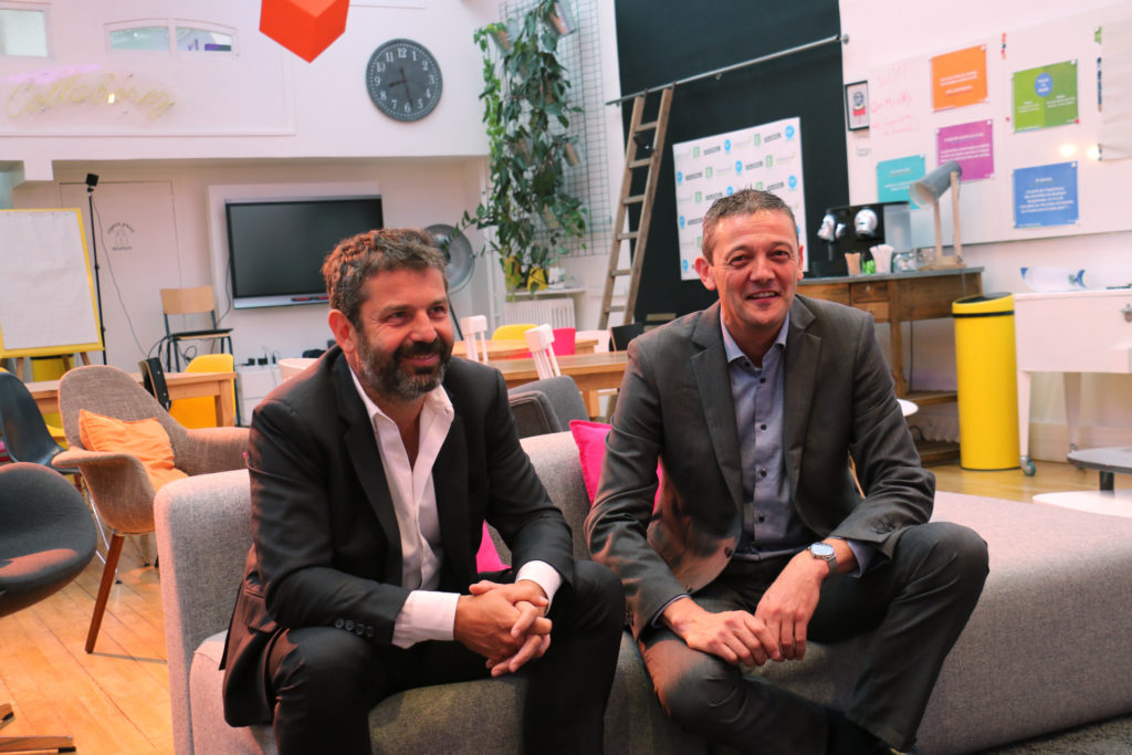 Olivier et Fabrice RDV des préventeurs Paris Olivier PIERRE et Fabrice REBOULLET, dirigeants d'Immersive Prévention
